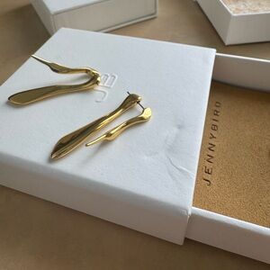 Jenny Bird Gold Abstract Earrings